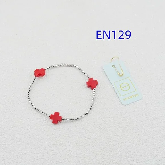 Enewton Gold Bead Cross Bracelet